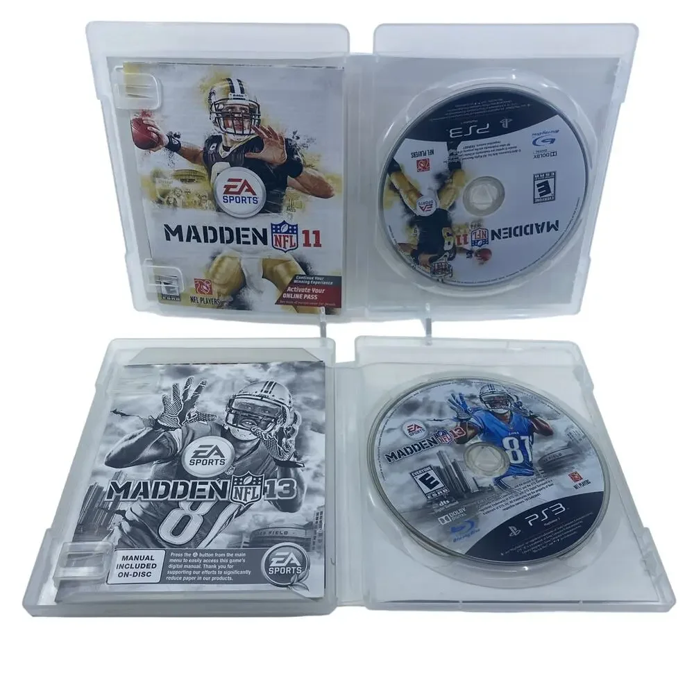 PS3 Lot of 6 Games Madden NFL 09 11 13 MLB The Show 10 13 UFC 2009 Undisputed